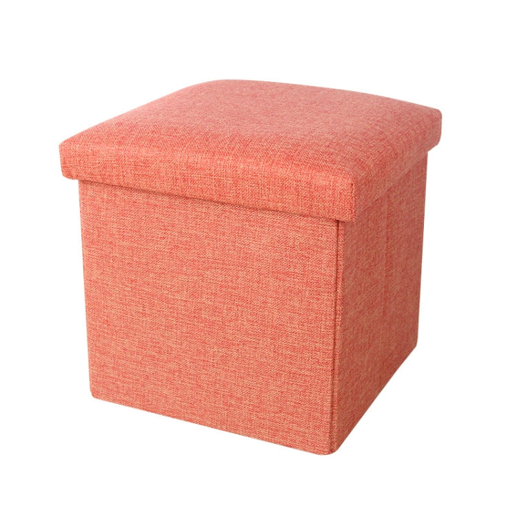 Home Foldable Fabric Storage Chairs Multifunctional Square Sofa — Brown