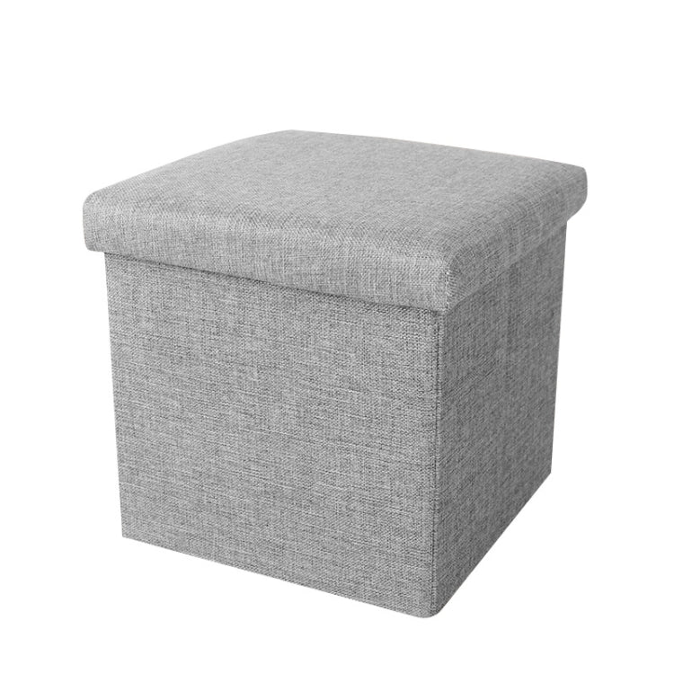 Home Foldable Fabric Storage Chairs Multifunctional Square Sofa — Orange Red