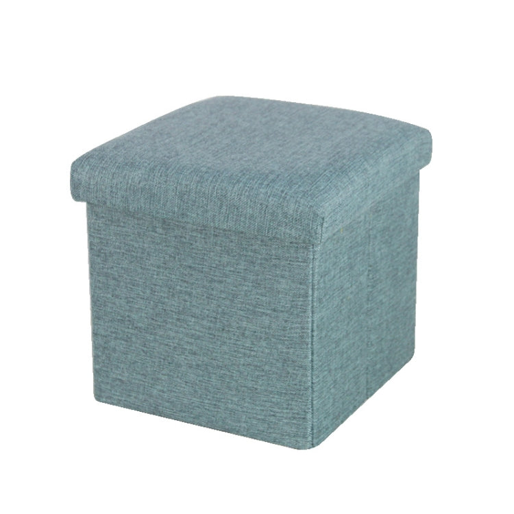 Home Foldable Fabric Storage Chairs Multifunctional Square Sofa — Sky Blue