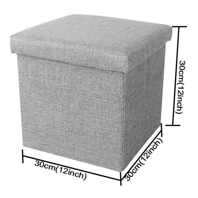 Home Foldable Fabric Storage Chairs Multifunctional Square Sofa — Lake Blue