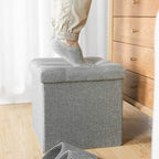 Home Foldable Fabric Storage Chairs Multifunctional Square Sofa — view 10
