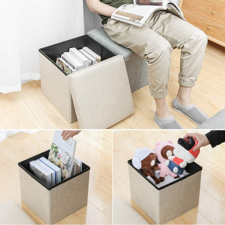 Home Foldable Fabric Storage Chairs Multifunctional Square Sofa — view 11