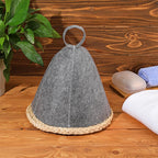 Felt Sauna Hot Spring Bath Hat Absorbent Hair Drying Cap — view 2