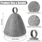 Felt Sauna Hot Spring Bath Hat Absorbent Hair Drying Cap — view 3