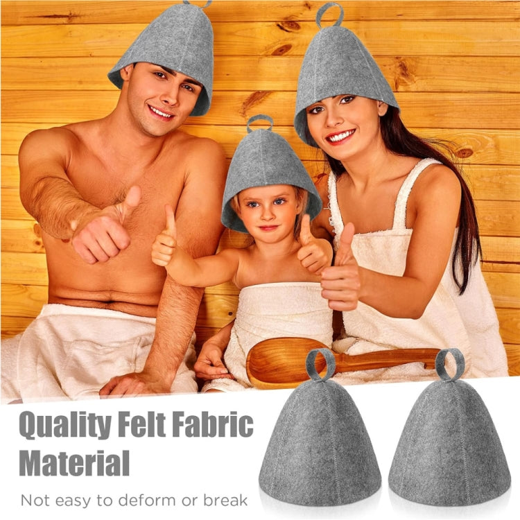 Felt Sauna Hot Spring Bath Hat Absorbent Hair Drying Cap — view 5