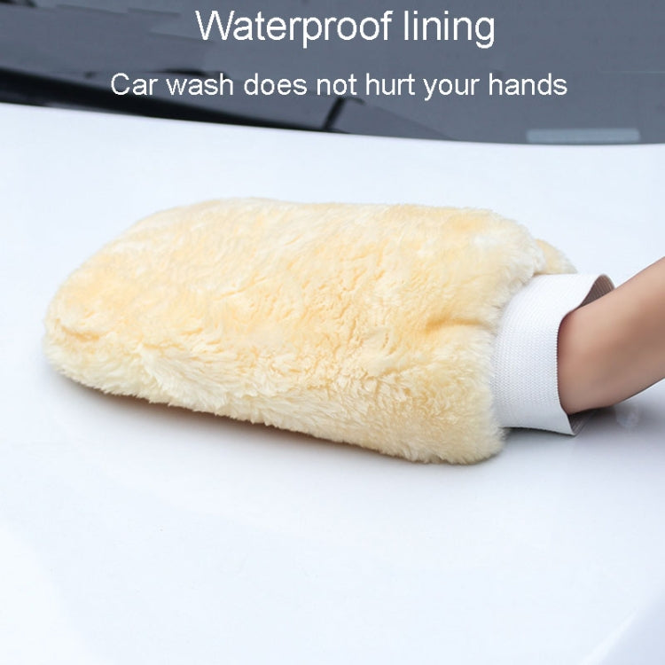 Double Sided Imitation Wool Waterproof Car Wash Gloves Car Cleaning And Maintenance Tools — view 4