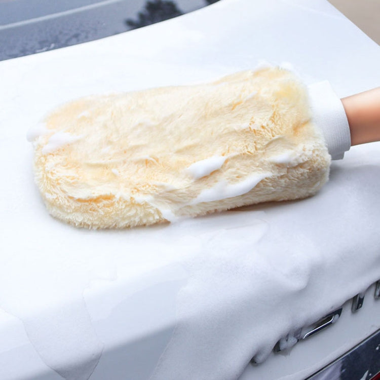 Double Sided Imitation Wool Waterproof Car Wash Gloves Car Cleaning And Maintenance Tools — view 7