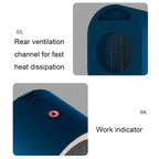 Small Desktop Electric Heater Home PTC Instant Energy-saving Heater