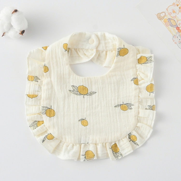 Baby Feeding Bib Ruffle Infants Saliva Towel Soft Cotton Burp Cloth