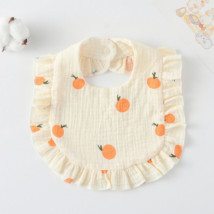 Baby Feeding Bib Ruffle Infants Saliva Towel Soft Cotton Burp Cloth — Rabbit