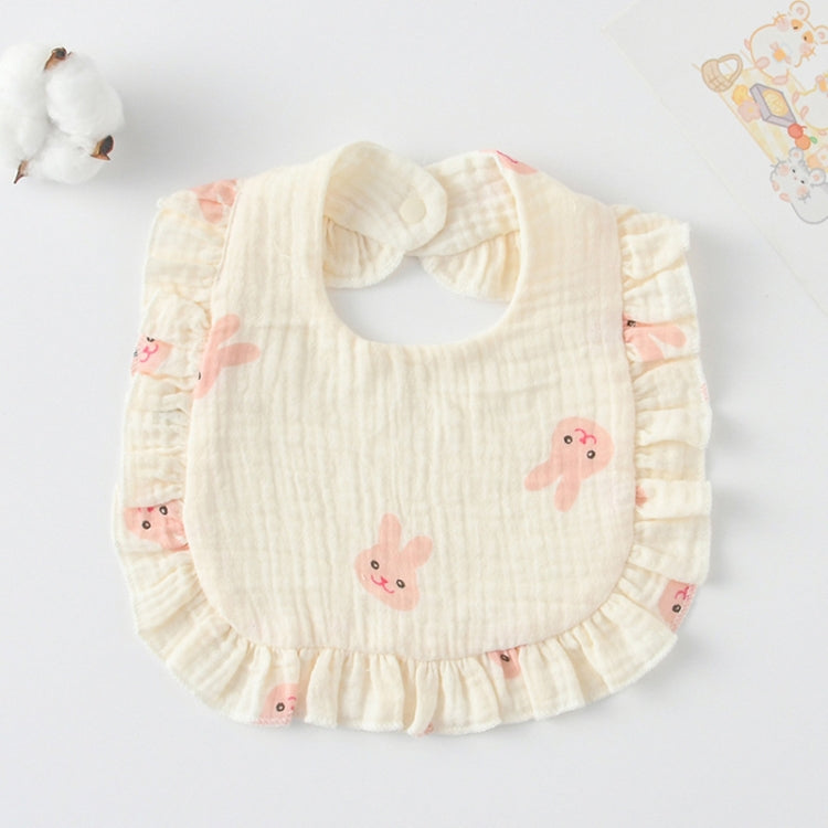 Baby Feeding Bib Ruffle Infants Saliva Towel Soft Cotton Burp Cloth — Leaf Fruit