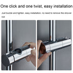 Straight-Buckle Adjustable Shower Bracket Shower Rod Lift Base Shower Head Rack — view 4