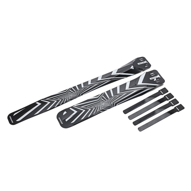 ENLEE E-641316 6pcs /Set Bicycle Extended Front And Rear Mudguards Road Bike Quick Detachable Fenders — Snake Model
