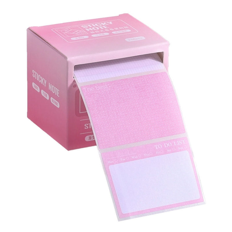 256pcs /Box Pull Out Sticky Notes Office Memo Ticket Paper — Gradient Blue
