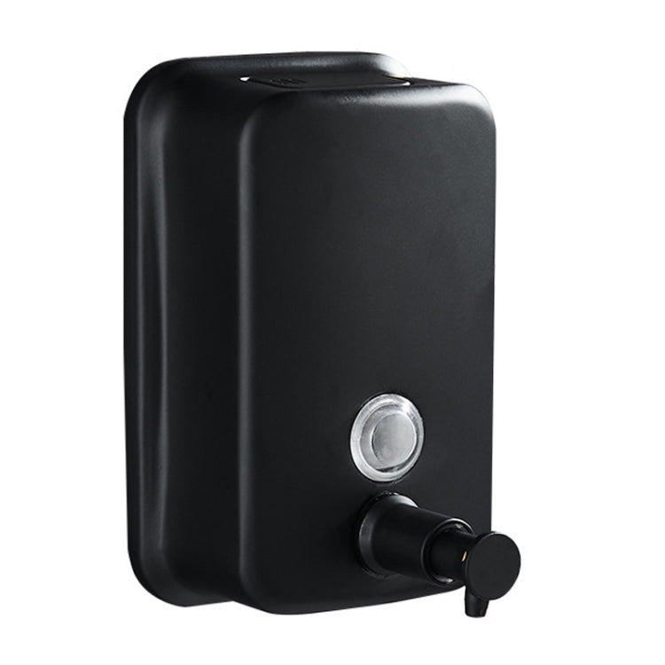 304 Stainless Steel Bathroom Soap Dispenser Simple Hotel Home Wall Mounted Manual Shower Fluid Bottle — 800ml Black