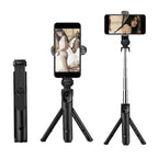 XT09 Live Cell Phone Tripod Selfie Stick Bracket Bluetooth Selfie Stick — White
