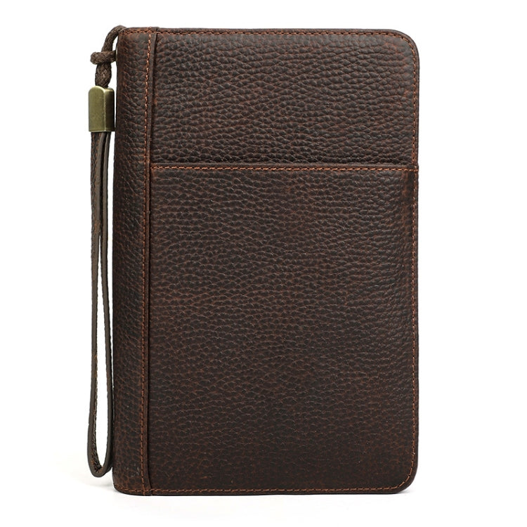 CONTACTS FAMILY CF5009 Genuine Leather Multifunctional Travel Convenient Cigar Box with Wrist Strap