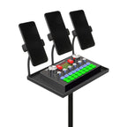 Cell Phone Live Stands Microphone Sound Card Tray Multifunctional Shelf Pallet — Tray+3 Camera Position