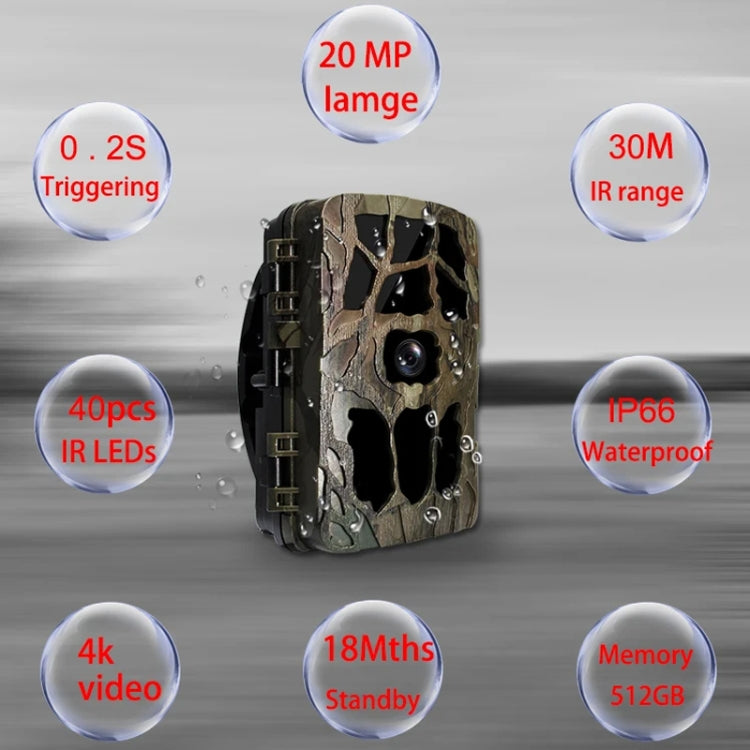 H982 4K Infrared Waterproof Induction Night Vision Monitor Animal HD Outdoor Cameras