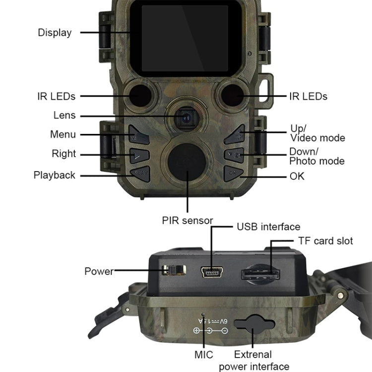 H5812 4K HD Outdoor Night Vision Monitor Animal Infrared Induction Hunting Camera