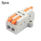 5pcs Push Type Mini Wire Connection Splitter Quick Connect Terminal Block