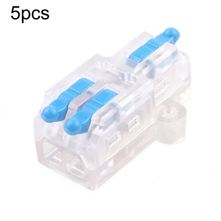 5pcs Push Type Mini Wire Connection Splitter Quick Connect Terminal Block — D1-4T