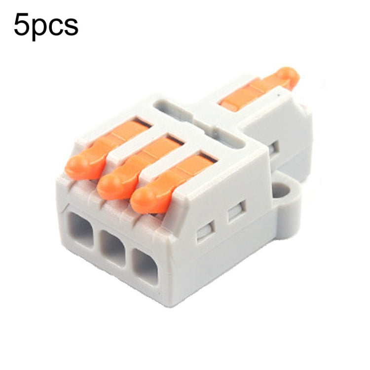 5pcs Push Type Mini Wire Connection Splitter Quick Connect Terminal Block — D1-5