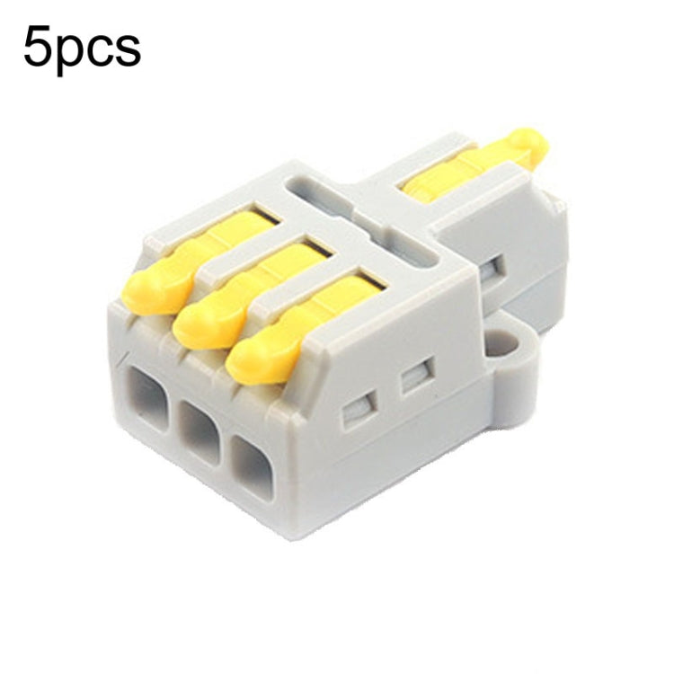 5pcs Push Type Mini Wire Connection Splitter Quick Connect Terminal Block — D1-5T