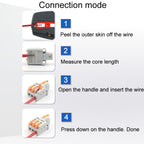 5pcs Push Type Mini Wire Connection Splitter Quick Connect Terminal Block