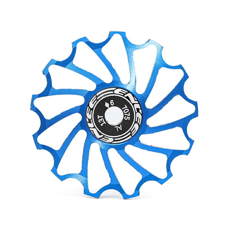ENLEE Mountain Bicycle Rear Derailleur Guide Wheel Ceramic Bearing Tension Pulley — Red
