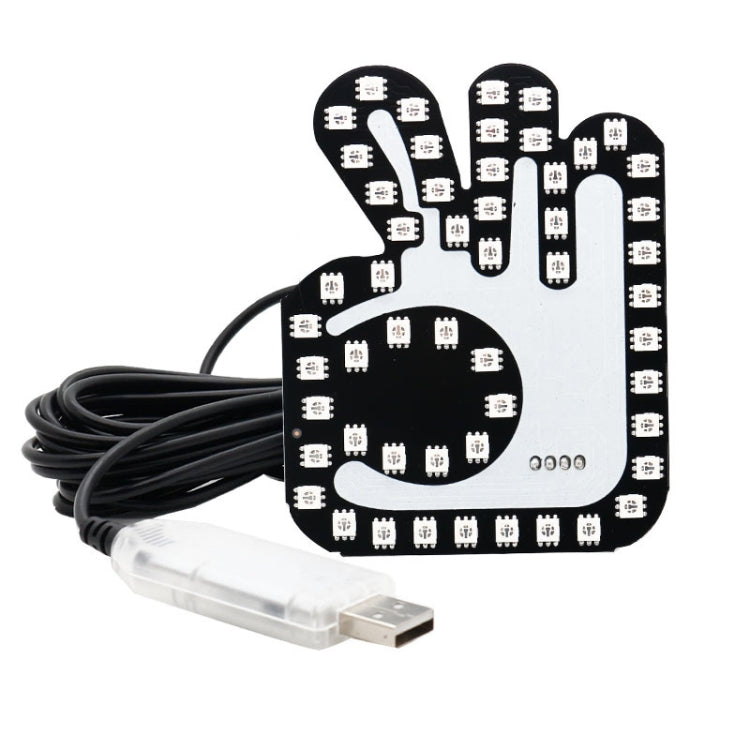 Car Interactive Finger Light Multi-function Warning Anti-rear Collision Light — Scissor Hand