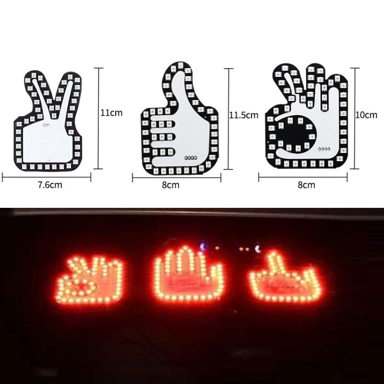 Car Interactive Finger Light Multi-function Warning Anti-rear Collision Light