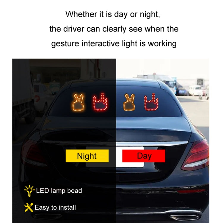 Car Interactive Finger Light Multi-function Warning Anti-rear Collision Light