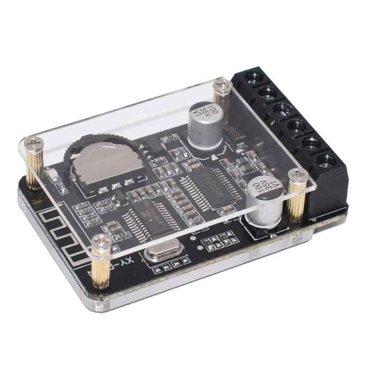 XY-P15W 10W/15W/20W Stereo Bluetooth Amplifier Board 12V/24V Digital Amplifier Module — With Shell