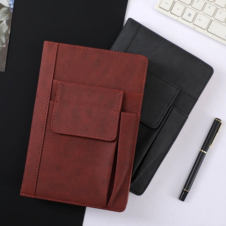A5 Imitation Fabric PU Leather Notebook Notepad Multi-pocket Journal Planner — view 4