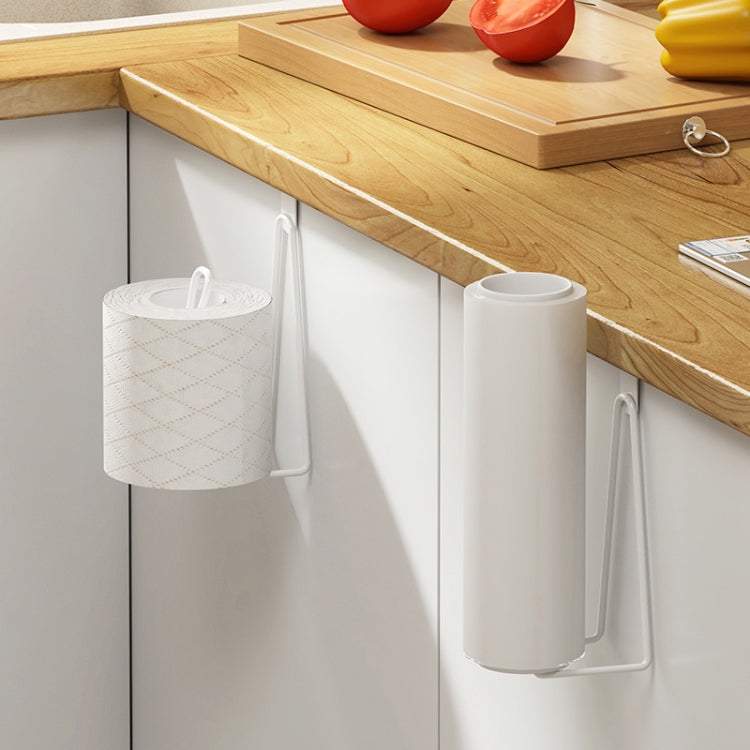 Bathroom Paper Towel Rack Wall Mounted Shelf Bathroom No-Punch Tissue Hook — view 6