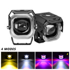 Motorcycle Vehicle Multi-Mode Spotlight Angel Eye Aperture LED Spotlight