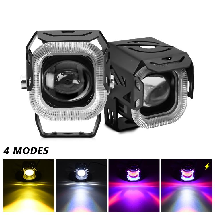 Motorcycle Vehicle Multi-Mode Spotlight Angel Eye Aperture LED Spotlight