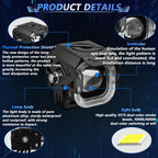 Motorcycle Vehicle Multi-Mode Spotlight Angel Eye Aperture LED Spotlight
