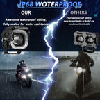 Motorcycle Vehicle Multi-Mode Spotlight Angel Eye Aperture LED Spotlight