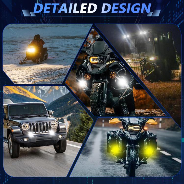 Motorcycle Vehicle Multi-Mode Spotlight Angel Eye Aperture LED Spotlight