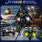Motorcycle Vehicle Multi-Mode Spotlight Angel Eye Aperture LED Spotlight