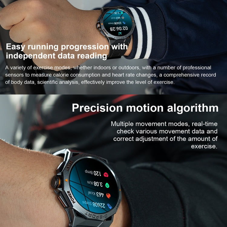 K62 1.43 Inch Waterproof Bluetooth Call Weather Music Smart Sports Watch