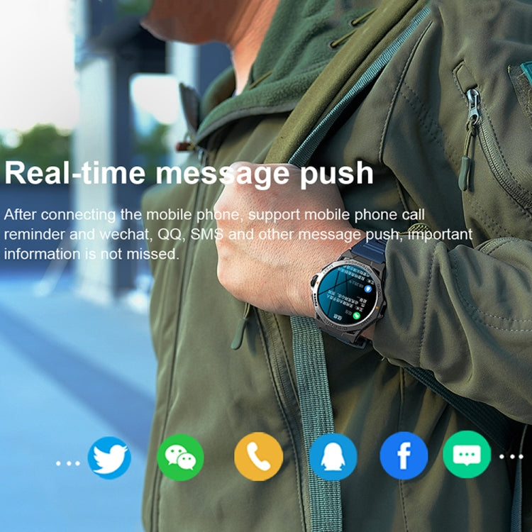 K62 1.43 Inch Waterproof Bluetooth Call Weather Music Smart Sports Watch