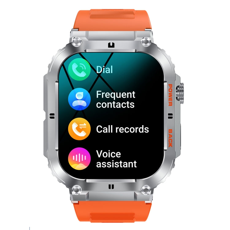 K57 Pro 1.96 Inch Bluetooth Call Music Weather Display Waterproof Smart Watch — Black