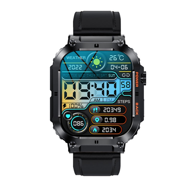 K57 Pro 1.96 Inch Bluetooth Call Music Weather Display Waterproof Smart Watch — Orange