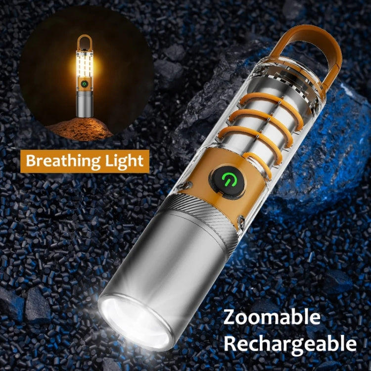 Outdoor LED Flashlight Multi-Functional Camping Lighting Flashlight Portable Rechargeable Work Lamp