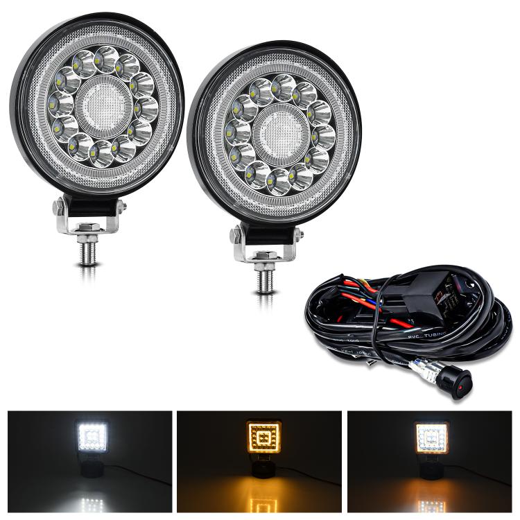 4 Inch Round Mixed Luminous Double-Circle Angel Eye Work Light