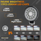 4 Inch Round Mixed Luminous Double-Circle Angel Eye Work Light