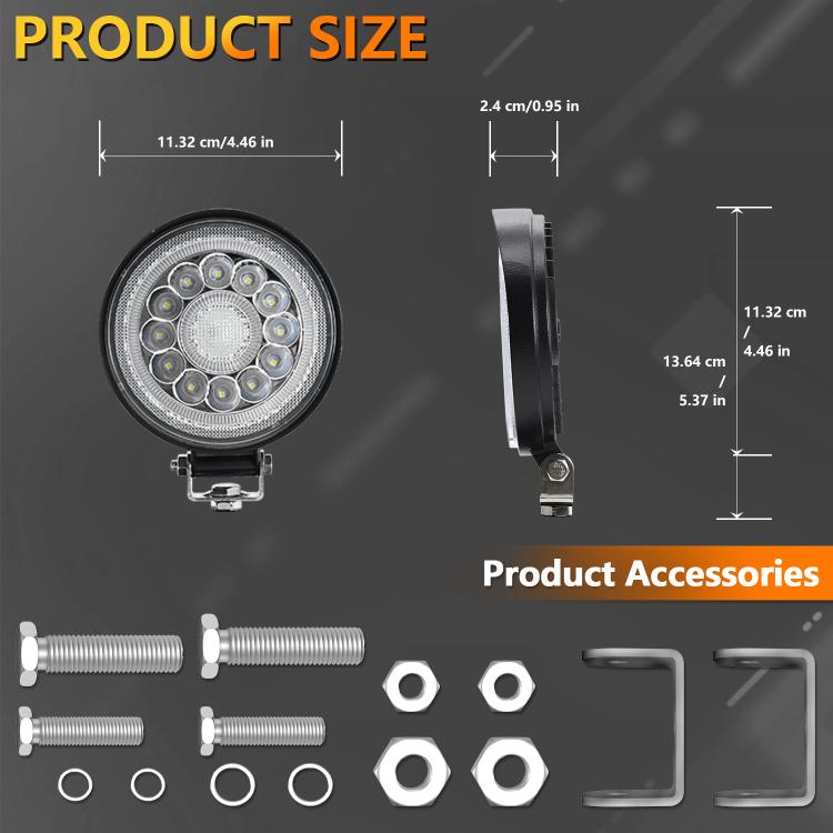 4 Inch Round Mixed Luminous Double-Circle Angel Eye Work Light
